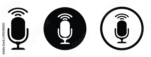 Voice control vector icons. Voice control icon