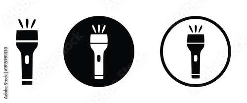 Flashlight vector design icons. Flashlight icon