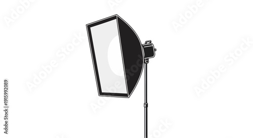Professional studio softbox light for photography and videography.