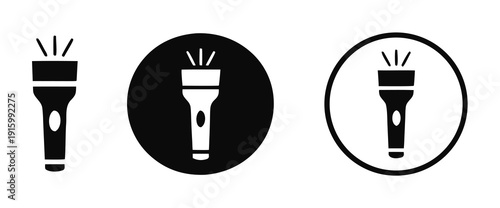 Flashlight vector design icons. Flashlight icon