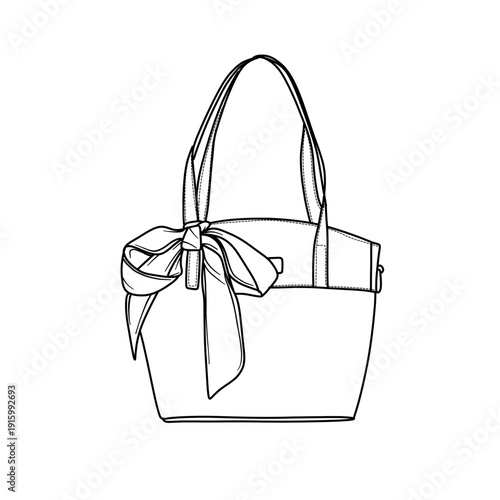 Elegant Tote Bag with Bow - A Stylish Fashion Accessory.