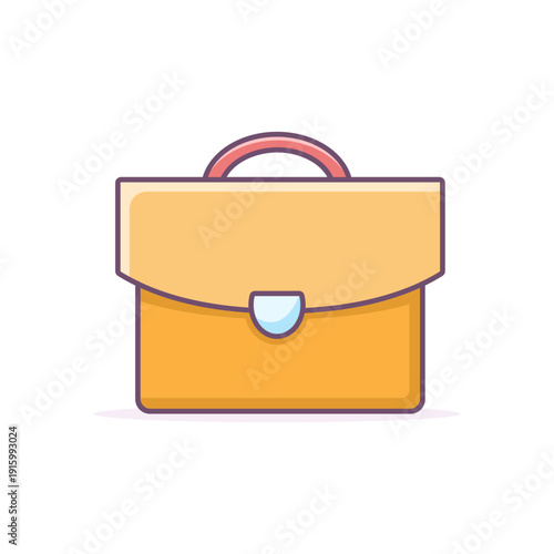 Briefcase colorful icon. Vector isolated illustration
