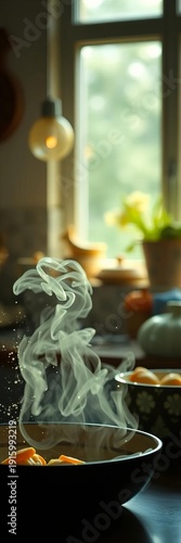 A playful cook's artful swirl, bathed in a dreamy, nostalgic light ,  dreamy,  soft focus