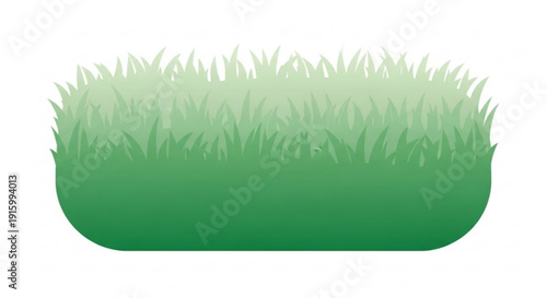 Green grassy texture with rounded edges on white background