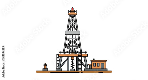 Oil Drilling Rig Tower Structure Industrial Equipment.