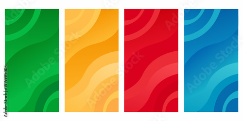 Abstract vertical bands of vibrant flowing colors in a modern design