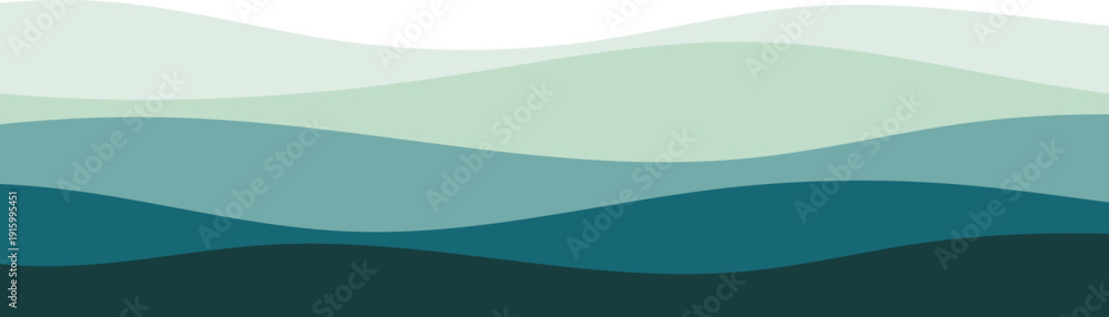 Obraz premium Sea wave vector banner background illustration
