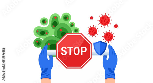 Stopping the spread of viruses with protective measures and hygiene