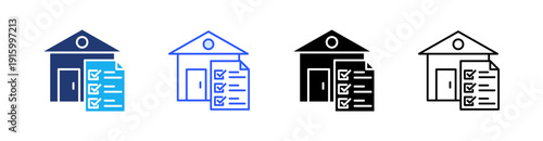 Estate Planning Multiple Style Icon Set Vector 