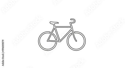 Modern bicycle line art illustration with sleek design and minimalist style