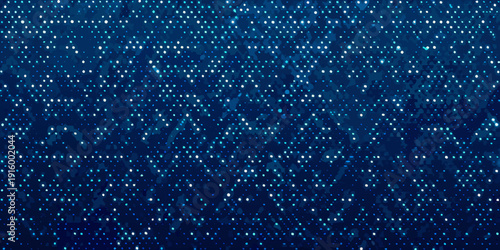 Abstract blue background with numerous tiny white dots scattered across a dark blue surface