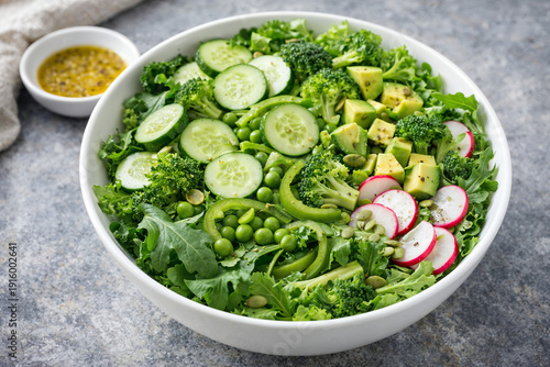 Mix Green Salad In Bowl