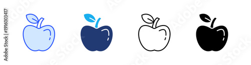 Apple Multiple Style Icon Set Vector 