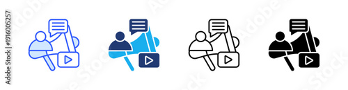 Affiliate Multiple Style Icon Set Vector 