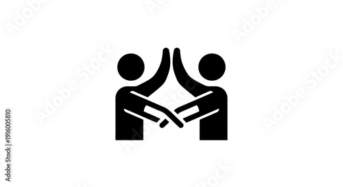 Two people giving a high five gesture of success.