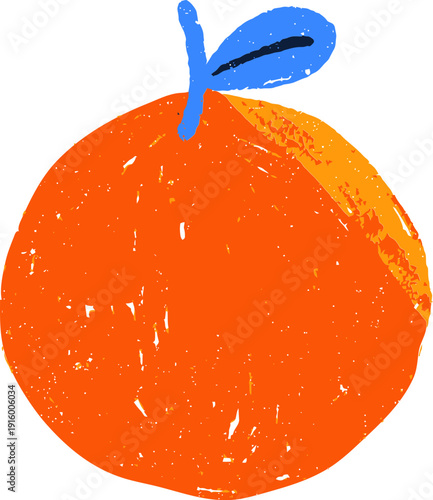 Hand Drawn Orange Fruit School Snack