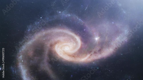 Stunning Spiral Galaxy View - Edge-on Milky Way Perspective