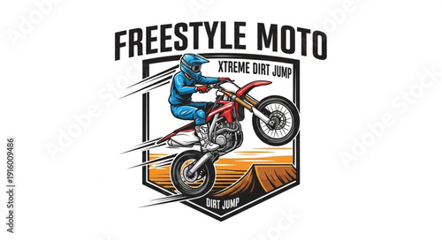 Freestyle Moto Logo Design Element.