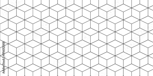 Futuristic hexagon pattern vector cube design. Cubic concept design abstract technology background.