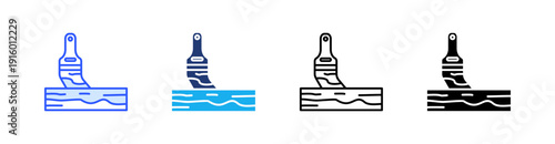 Varnish Multiple Style Icon Set Vector 