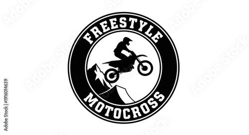 Freestyle Motocross Rider Logo Design.
