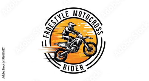 Freestyle Motocross Rider Logo Design.