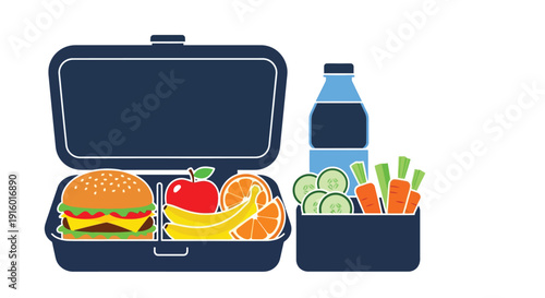 An open lunchbox filled with a variety of healthy food items