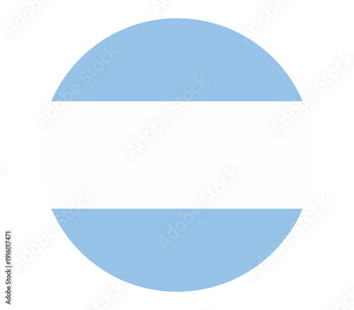 Free Download Circular flag icon for Argentina, featuring light blue and white stripes, representing national identity and pride. - GFXLoad