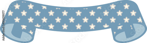 Ribbon Frame -4- Star - blue.ai
