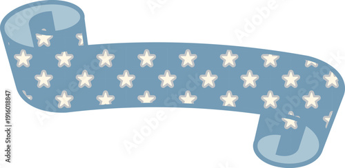 Ribbon Frame -6- Srar - blue