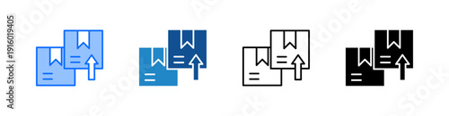 Packaging Multiple Style Icon Set 