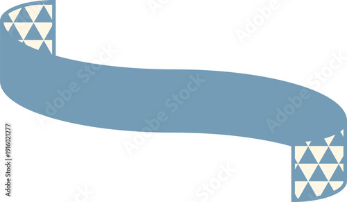 Ribbon Frame -3- Triangle - blue