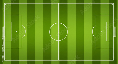 Football Field or Soccer Pitch Top View Illustration