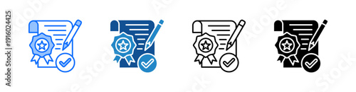 Award Multiple Style Icon Set 