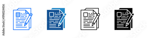 Article Multiple Style Icon Set 