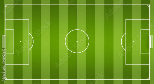 Football Field or Soccer Pitch Top View Illustration
