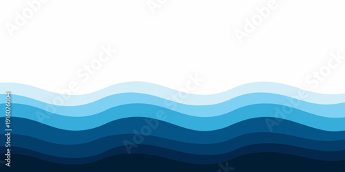 Abstract blue wavy lines against a white background creating a tranquil water like design