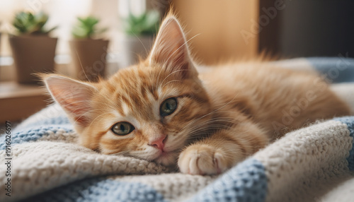Wallpaper Mural cat lying on the floor Torontodigital.ca