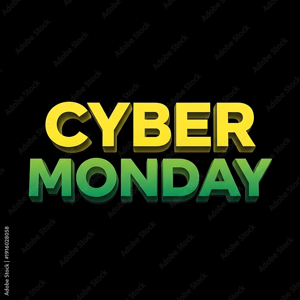 Obraz premium Cyber monday shopping event