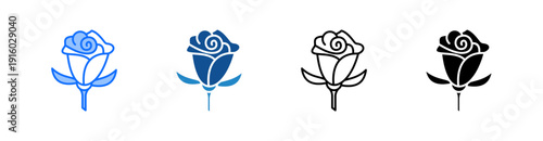Rose Multiple Style Icon Set 