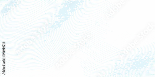 Abstract waves and scattered texture in pale blue and white