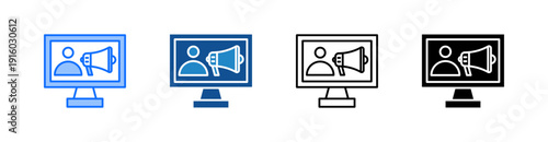 Influencer Marketing Multiple Style Icon Set 