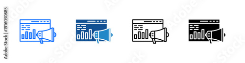 Web Marketing Multiple Style Icon Set 