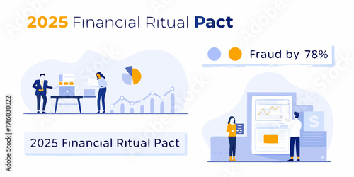 Financial ritual pact illustration depicting potential fraud and data analysis