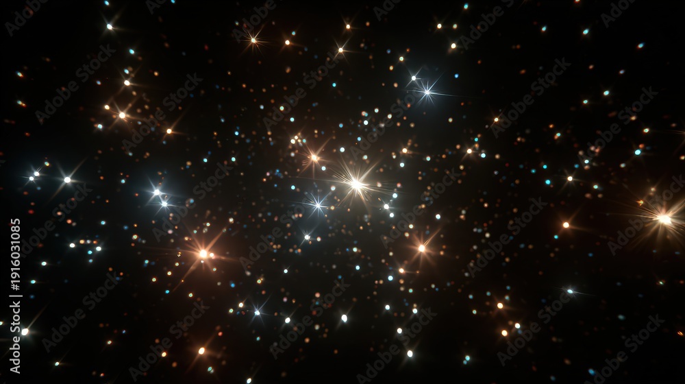 Obraz premium Celestial Cluster of Stars in Deep Space