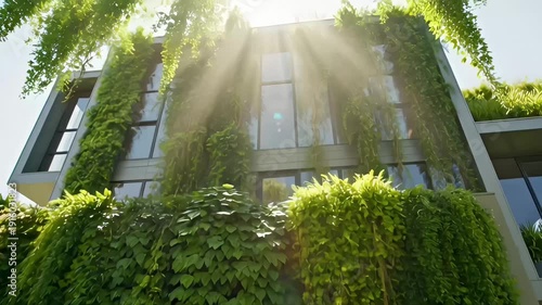 Wallpaper Mural Modern green building architecture with nature plant on facade showing eco sustainable design in sunlight Torontodigital.ca