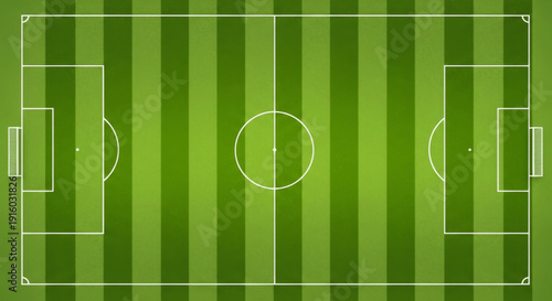 Football Field or Soccer Pitch Top View Illustration