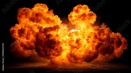 燃え上がる炎の爆発エネルギー背景素材｜ダーク背景