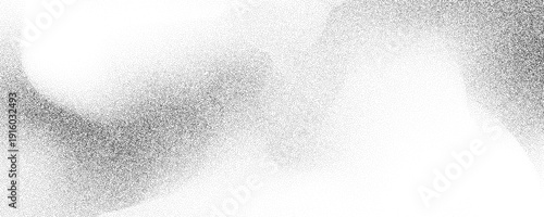 Black stippled sand wavy texture. Subtle dotted gradient wave background. Grit backdrop with specks, particles, granules. Grunge grain noise speckle wallpaper for banner, poster, brochure. Vector