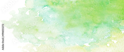 Panel kuchenny z motywem 爽やかな黄緑色の水彩背景　背景イラスト　テクスチャ素材